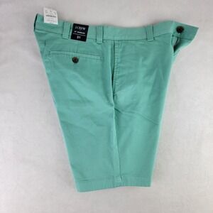 J Crew Men's Cotton Shorts 31 X 9" Green Casual Preppy Pastel Summer Boat NEW
